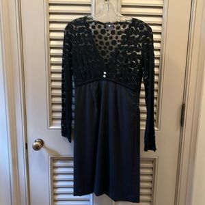 Julie Faherholt (Danish Designor) Black Lace/Wool Dress